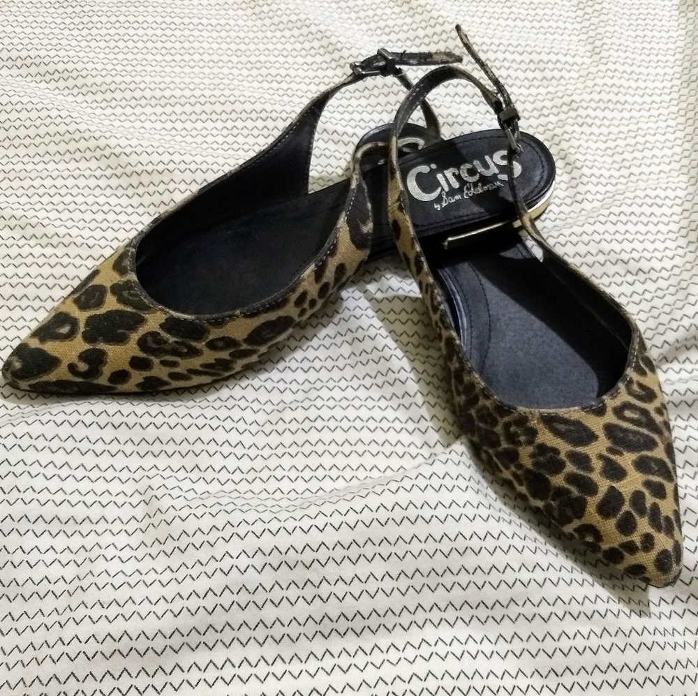 Circus Sam Edelman leopard slingback flats